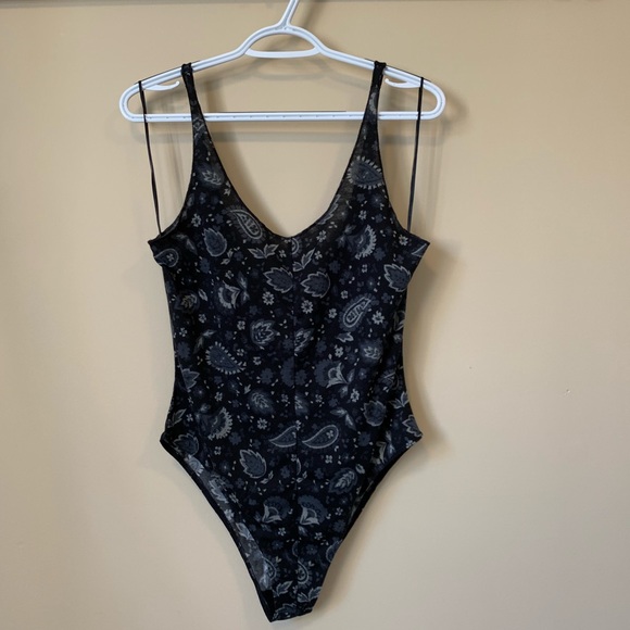 Free People Intimates Scooped Up Print Bodysuit - Picture 3 of 8